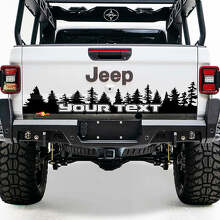 Adesivo in Vinile Personalizzato Alberi di Pino per il Portellone Jeep Gladiator_2