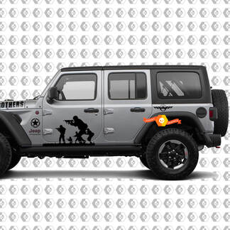 Band of Brothers US Army 9pc Vinyl Decal Kit per Jeep Wrangler
