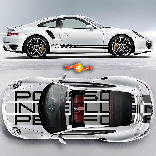 Kit Adesivi in Vinile Strisce da Corsa Endurance per Porsche 911 Carrera
