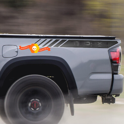 TRD 4x4 OFF ROAD Adesivi laterali in vinile nero opaco e nero lucido Decal adatta per Tacoma 2013-2020 o Tundra 2013-2020
