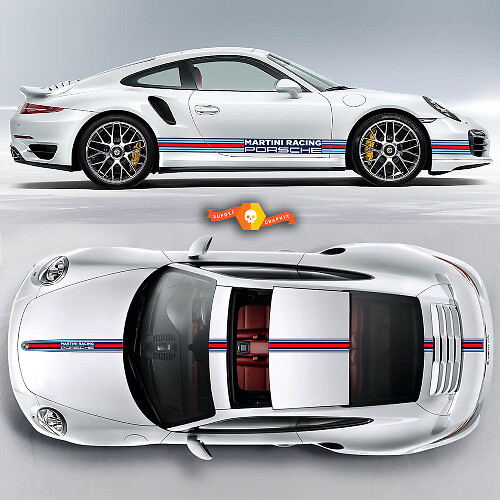 Strisce Porsche Martini Racing per Carrera Cayman Boxster o qualsiasi kit completo Porsche
