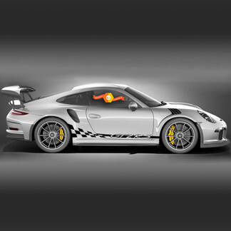 Strisce laterali Porsche GT2 RS Racing per strisce laterali a scacchi Carrera
