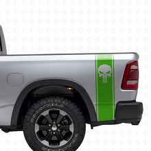 Kit di Adesivi in Vinile con Strisce Laterali Punisher Skull per Dodge Ram_3
