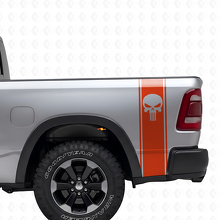 Kit di Adesivi in Vinile con Strisce Laterali Punisher Skull per Dodge Ram_5