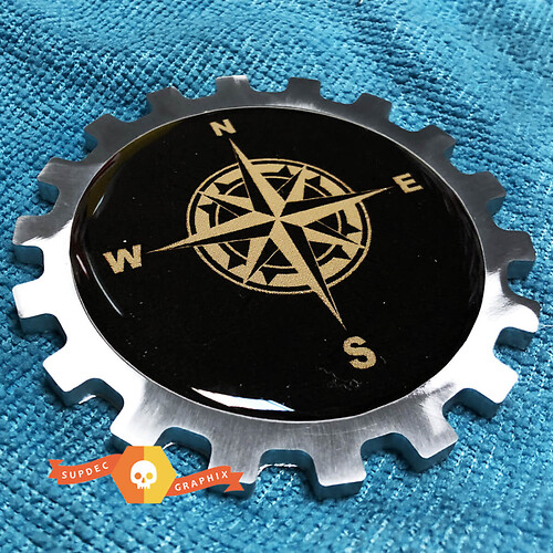 Distintivo Universale in Metallo Alluminio Compass per Jeep Wrangler