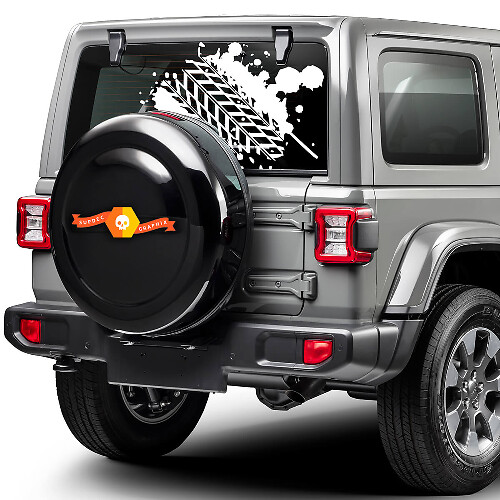 Tracce di Pneumatici Fangosi Finestrino Posteriore Per Toyota Gmc Nissan Dodge