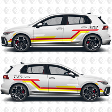 Grafica personalizzata da corsa Adesivi in vinile per VW Volkswagen Golf
 3