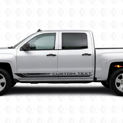 Strisce in Vinile Personalizzate per Telaio Porta e Pannello Soglia per Chevrolet Silverado 1500 K2XX 2014-2019_1