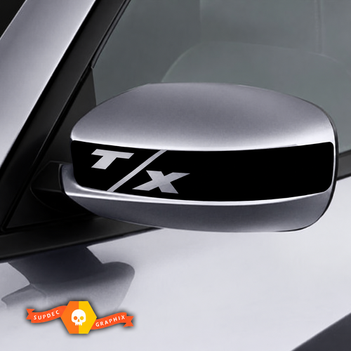 T/X Mirror Cap Stripe Pair Universale Adesivo in vinile per Dodge Charger 2011-2016