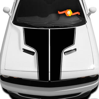 Dodge Challenger Hood T Decal With Outline Sticker La grafica del cofano si adatta ai modelli 09 - 14
