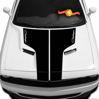 Dodge Challenger Hood T Decal con scritta Challenger Sticker La grafica del cofano si adatta ai modelli 09 - 14
