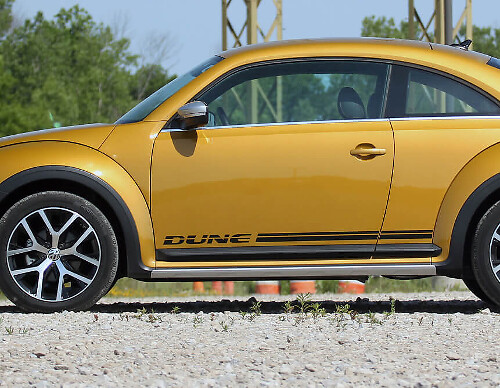 Kit adesivi in vinile con strisce laterali stile dune per Volkswagen Beetle