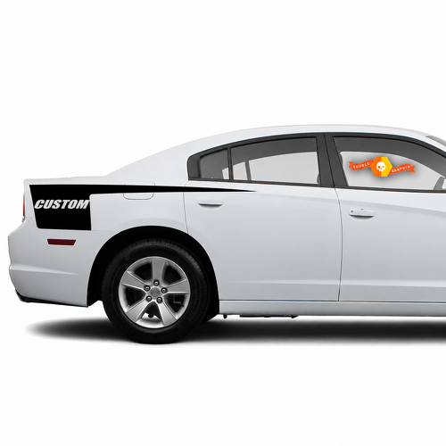 Adesivo Vinile Laterale Personalizzato a Striscia Ascia per Dodge Charger 2011-2014