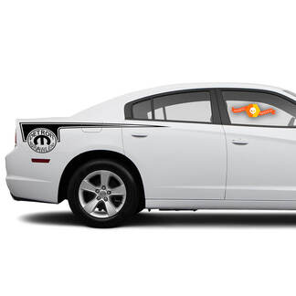 Dodge Charger Mopar Detroit Braler lato Hatchet Stripe Decal Sticker grafica adatta ai modelli 2011-2014
