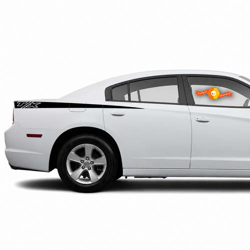 Adesivo in vinile a striscia lunga per lato T/X Outline per Dodge Charger 2011-2014