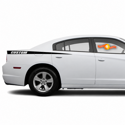 CUSTOM Adesivo Vinile a Strisce Lunghe a Coppia per Lato Dodge Charger 2011-2014
