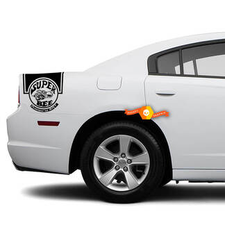 Adesivo per decalcomania banda laterale posteriore Dodge Charger La grafica Super Bee SRT si adatta ai modelli 2011-2014
