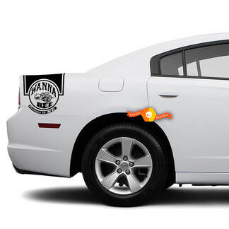Adesivo per decalcomania fascia laterale posteriore Dodge Charger La grafica Wanna Bee SRT si adatta ai modelli 2011-2014
