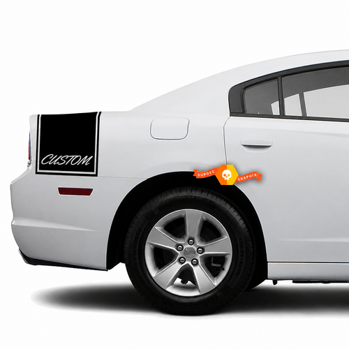 Kit fascetta posteriore Script PERSONALIZZATO Adesivo in vinile parafango posteriore bagagliaio per Dodge Charger 2011-2014