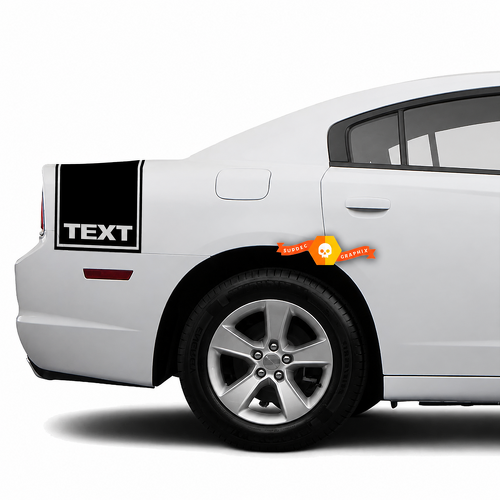 KIT CINTURA POSTERIORE Adesivo in vinile per parafango posteriore baule per Dodge Charger 2011-2014