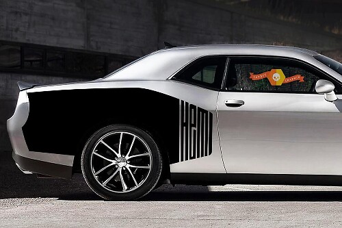 Kit di Adesivi Laterali in Vinile Stile Hemi Billboard per Dodge Challenger 2009-2015
