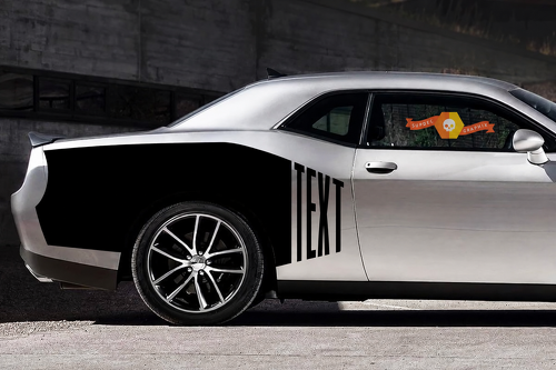 Adesivo in Vinile per Paraurti Posteriore Laterale a Coppia per Dodge Challenger 2009-2015