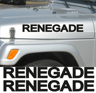 2 Renegade Jeep Wrangler Rubicon CJ TJ YJ JK XJ Sticker Decal#2