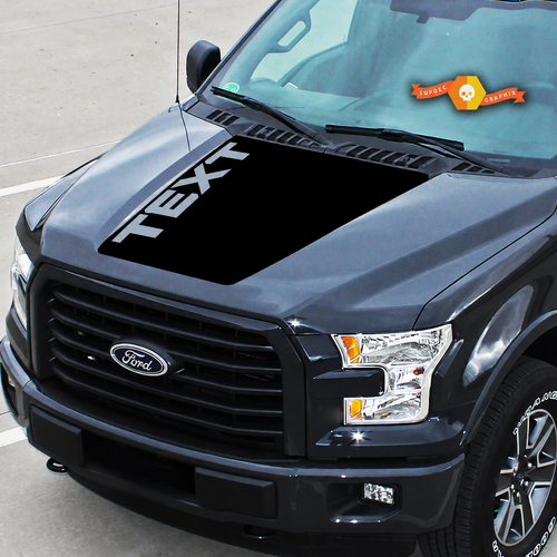 Adesivo in Vinile per Cofano con Lettere sul Bordo Blackout per Ford F-150 2015-2018