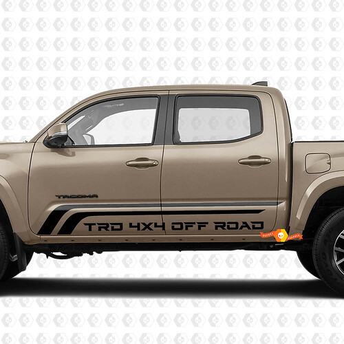 Coppia strisce per Tacoma TRD 4x4 Off Road Side Rocker Panel Vinyl Stickers Decal
