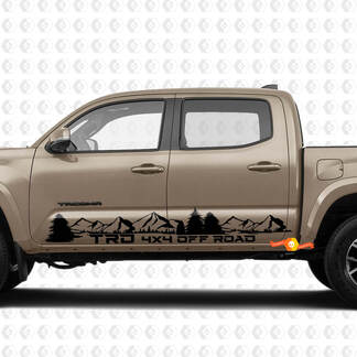 Coppia strisce per Tacoma TRD 4x4 Off Road The Mountains Pine Forest Side Rocker Panel Vinyl Stickers Decal
