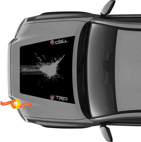 Adesivo in Vinile per Cofano Stile TRD Off Road Punisher Splatter per Toyota Tacoma