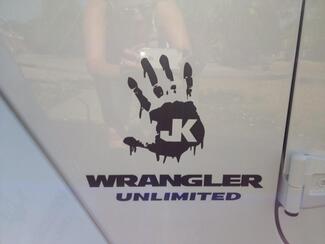 2 Wrangler Unlimited ZOMBIE JK Hand Team Adesivo in vinile adesivo