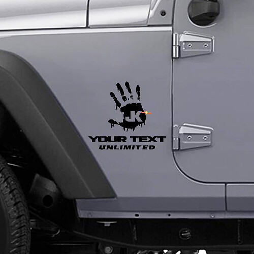 Set di Adesivi Laterali Personalizzati a Forma di Mano Zombie per Jeep Wrangler_1