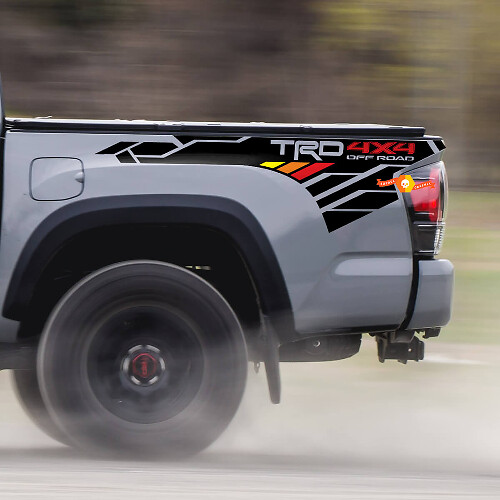 TRD 4x4 Off-Road Mountain Vintage Colors BedSide Side Vinyl Stickers Decal adatto per Toyota Tacoma Tundra tutti gli anni
