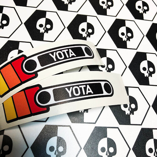 Adesivi in vinile a strisce stile vintage YOTA coppia per Toyota FJ Cruiser