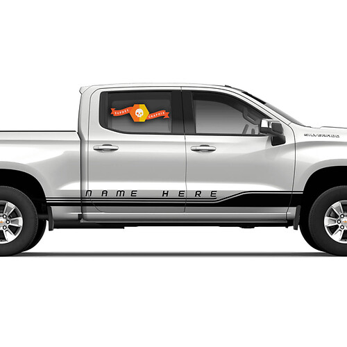 2 Rocker Stripe per kit grafici in vinile Silverado Truck 2019-2020 Decalcomanie a strisce per adesivi
