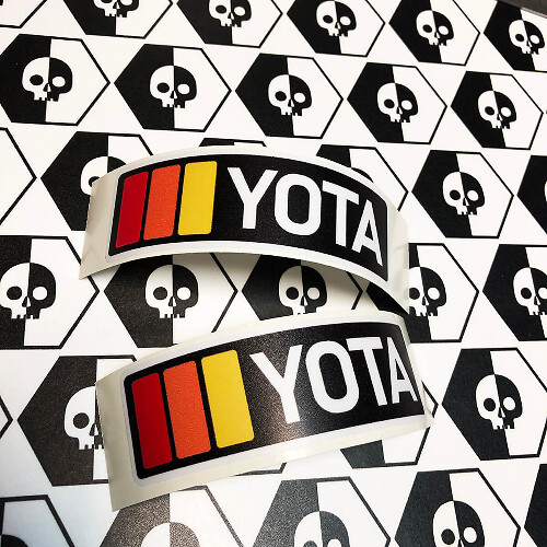 2 TRD YOTA Vintage Sunset Retro Old Style Vinyl Stickers Decal adatto per Toyota 4Runner Tacoma FJ Cruiser
