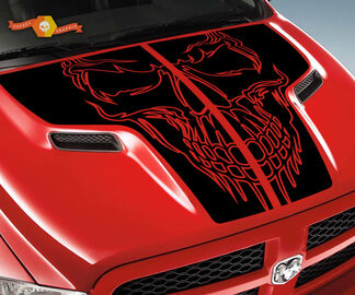 Dodge 2010 2018 si adatta Ram 1500 2500 Rebel skull Rebel Hood Logo Truck Vinyl Decal Graphic Pick Up Pickup
