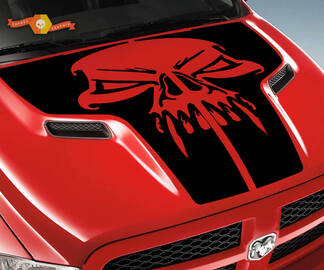 Dodge 2010 2018 si adatta Ram 1500 2500 Skull Rebel Hood Logo Truck Vinyl Decal Graphic Pick Up Pickup #1
