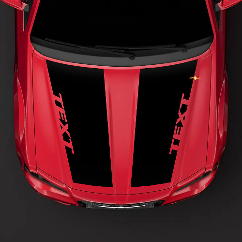 Doppio Adesivo Strisce Personalizzate Cofano in Vinile per Chrysler 300C 2014