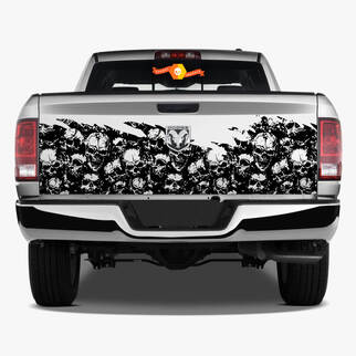 Portellone posteriore Skull Distressed Grunge Wrap Car Bed Pickup Vehicle Truck Decalcomania grafica in vinile
