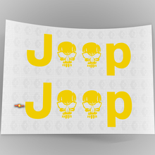 Set di Adesivi Vinilici Lato Teschio Jeep per Jeep Wrangler Rubicon_5