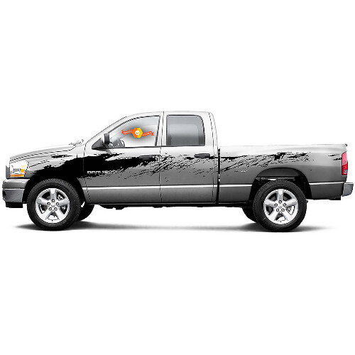 Adesivo laterale in vinile stile fango per Dodge Ram 1500