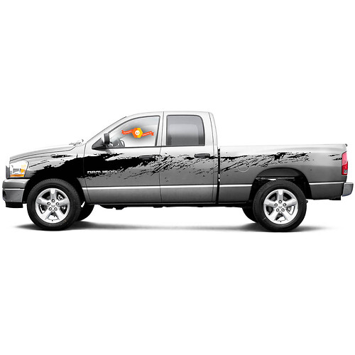 Splash Mud Dirt 4x4 lato letto porte Pickup Distressed Grunge camion auto vinile grafico Decal adesivo comodino f-150 tundra ram

