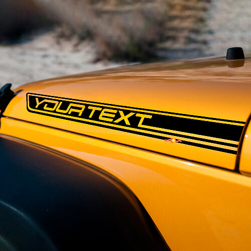 2 Adesivi in Vinile con Testo Personalizzato per Jeep Wrangler CJ TJ YK JK XJ JL 1