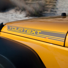 2 Adesivi in Vinile con Testo Personalizzato per Jeep Wrangler CJ TJ YK JK XJ JL 3