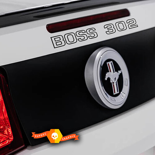 Decalcomanie per adesivi in ​​vinile per bagagliaio posteriore Ford Mustang Boss 302 2015 201 2017 2018 2019
