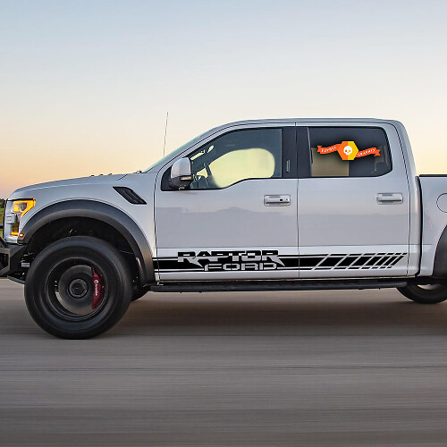 Ford RAPTOR - Adesivo grafico in vinile con decalcomania per corpo a strisce laterali 2 pezzi
