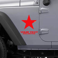 Set di Adesivi in Vinile con Scritta Personalizzata Star Side per Jeep Wrangler_2