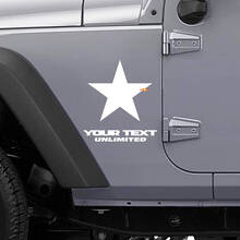 Set di Adesivi in Vinile con Scritta Personalizzata Star Side per Jeep Wrangler_3